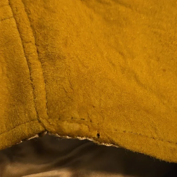 Vintage 1980s LL Bean Pig Suede Leather Work Lined Vest M - Picture 10 of 13